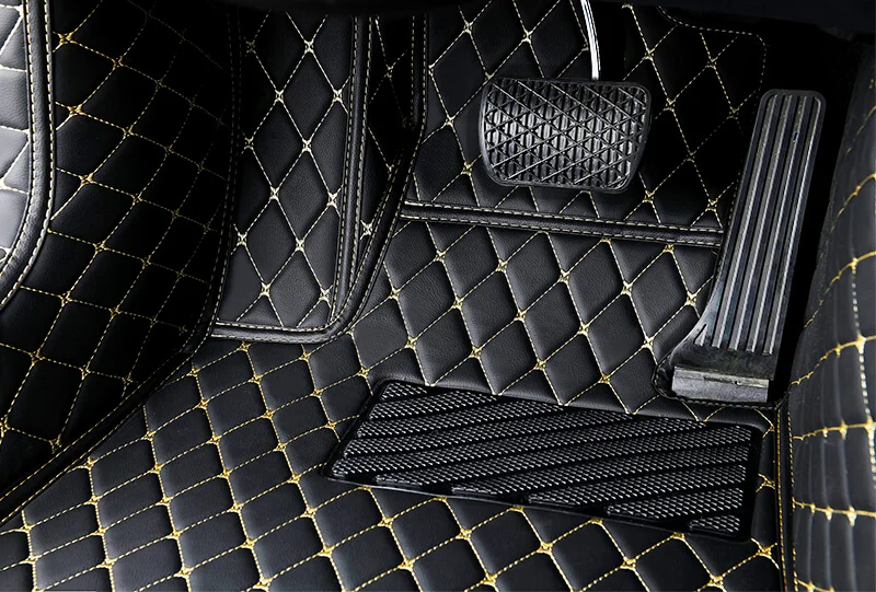 Schwarz & Blau Luxus Individuelle Auto-Fußmatten – Witamats